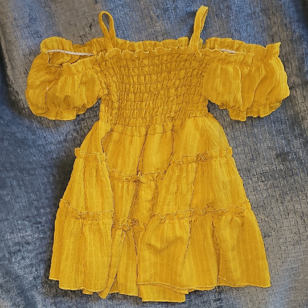 Charming Yellow Kids Dress